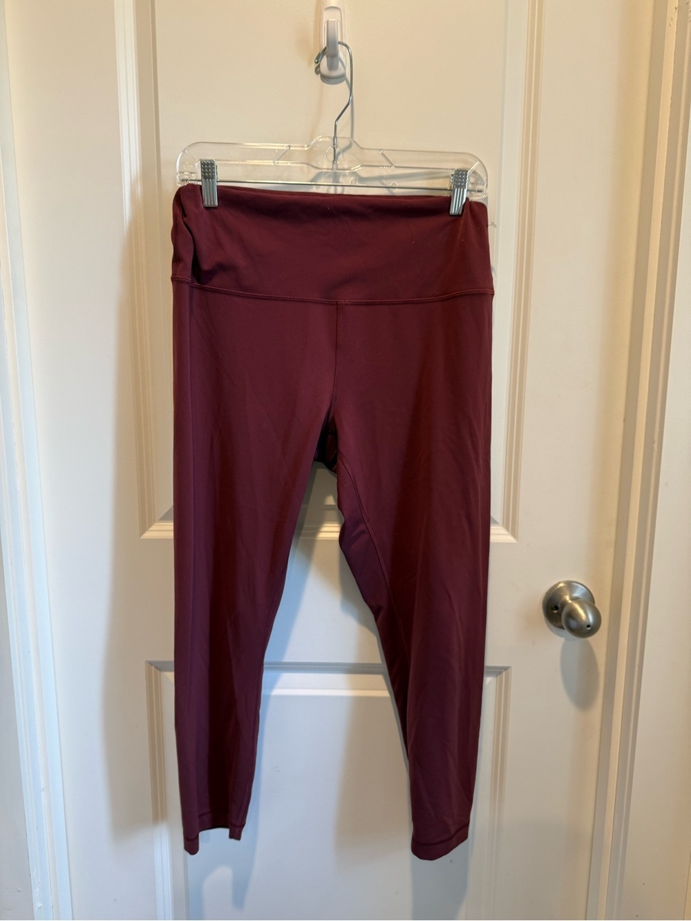 Lululemon Burgundy High-Rise Cropped Leggings Size 14